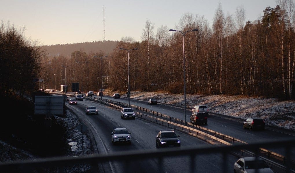 cars on highway