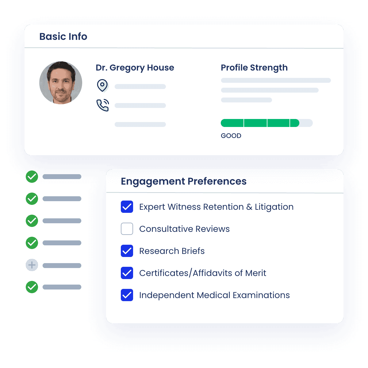 Engagement preferences dashboard