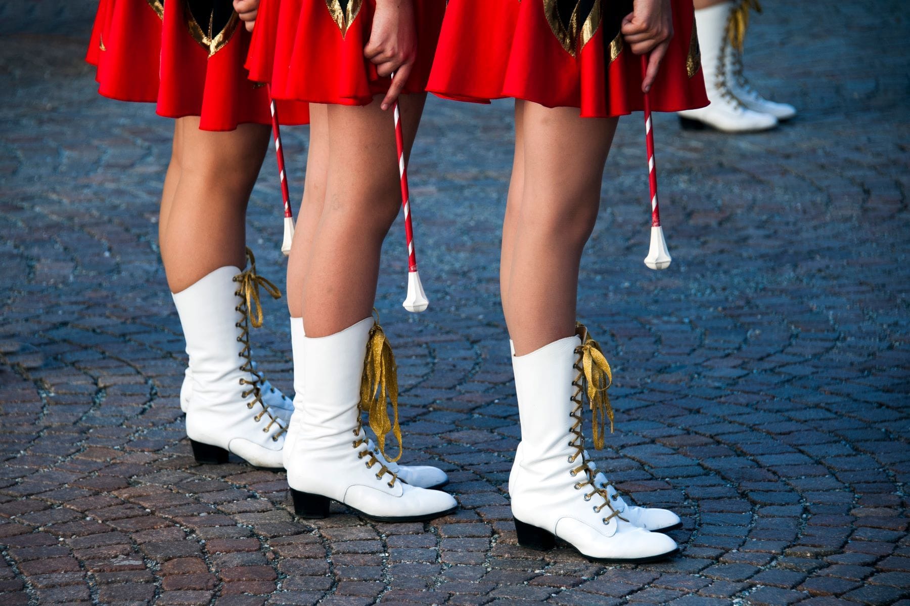 Group of baton twirlers