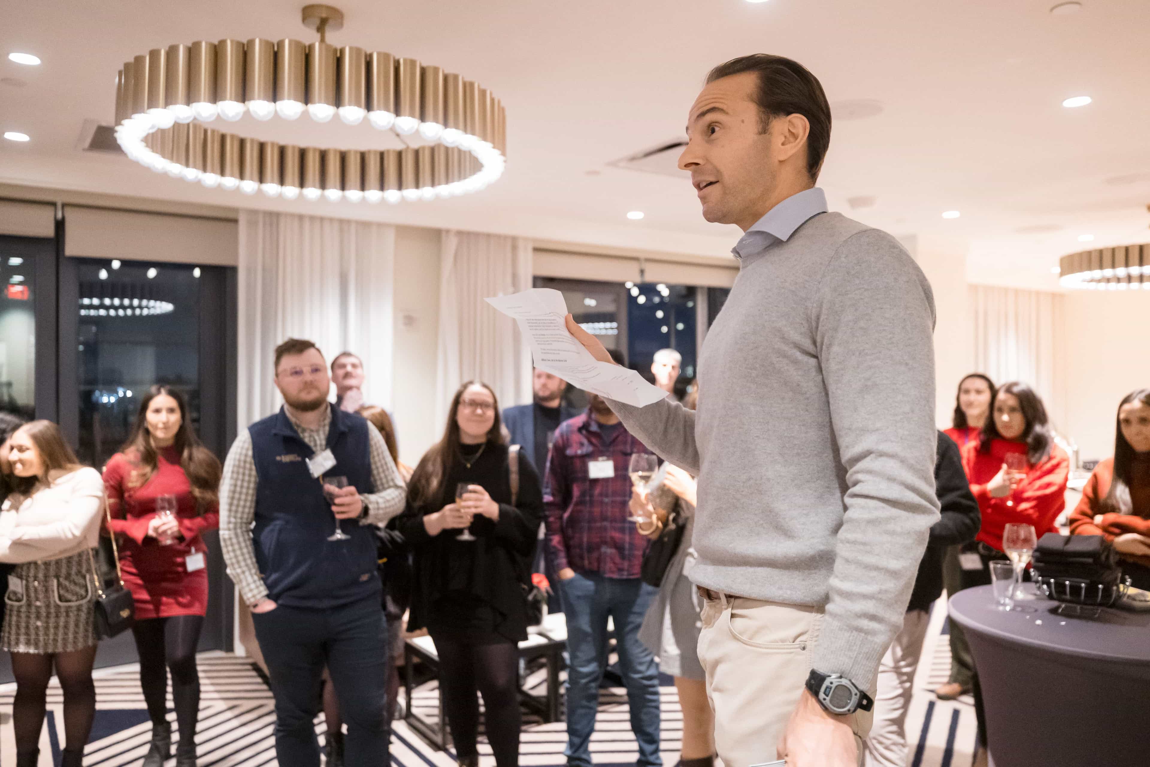 Michael Talve's speech during Milwaukee holiday party