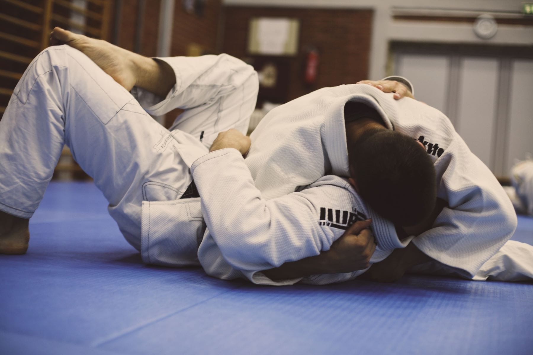 Jiu-Jitsu students sparring