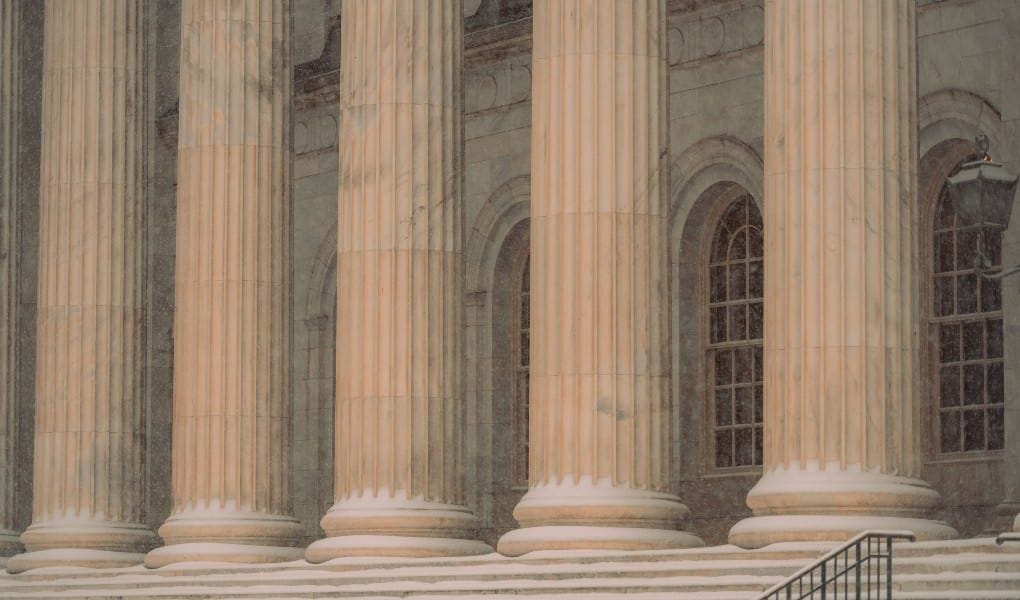 outside of a courthouse