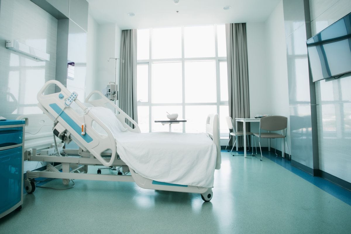 Patient room in hospital