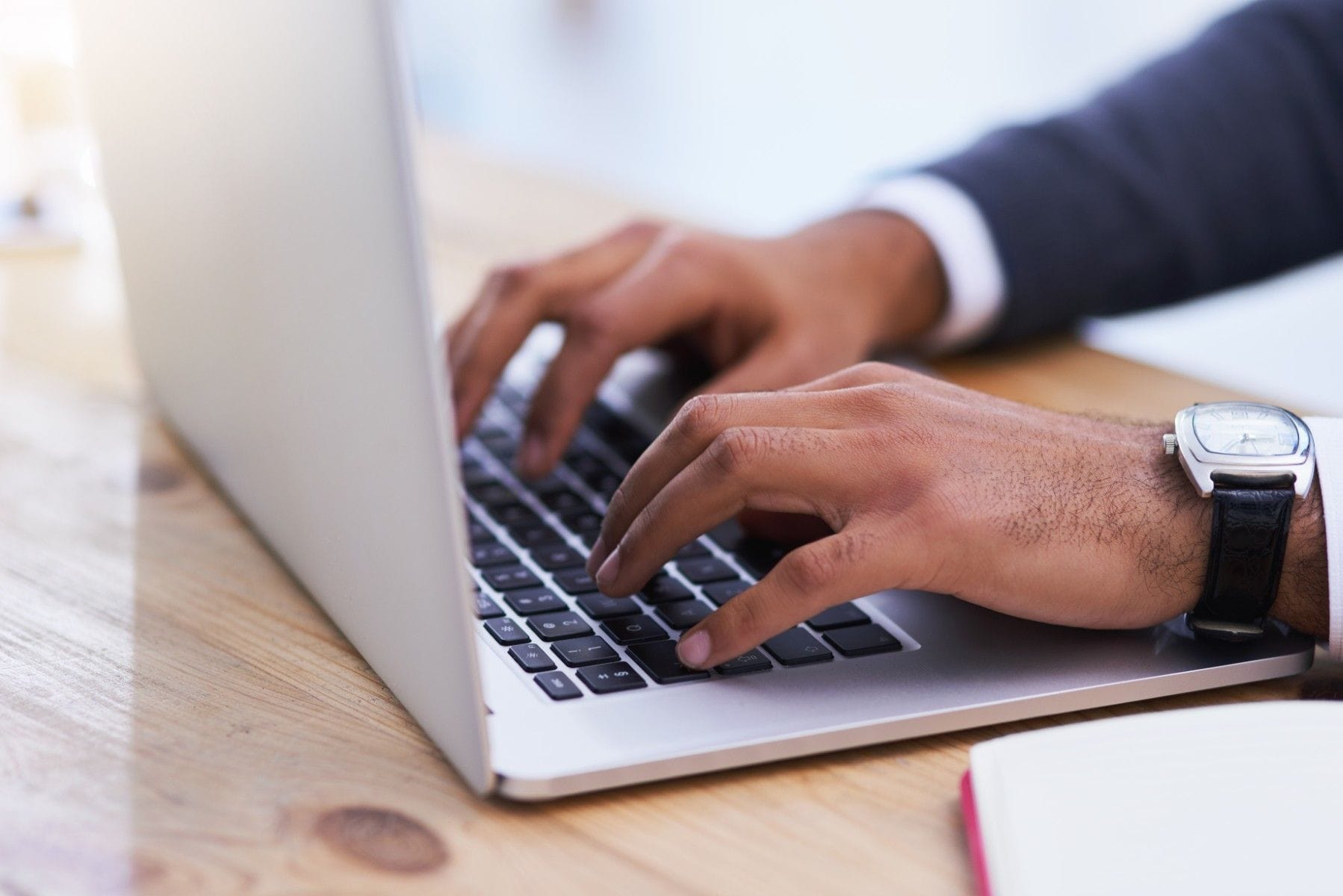 Attorney working on computer