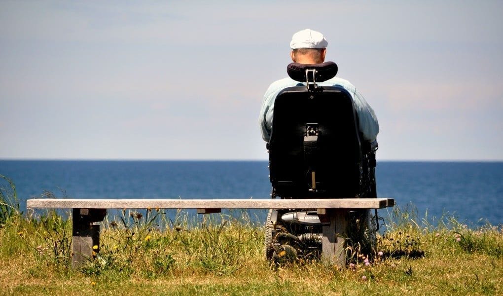 man in wheelchair