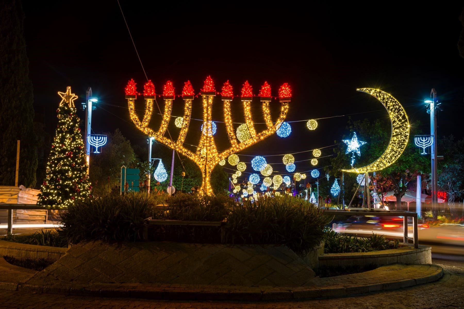 Menorah in public space