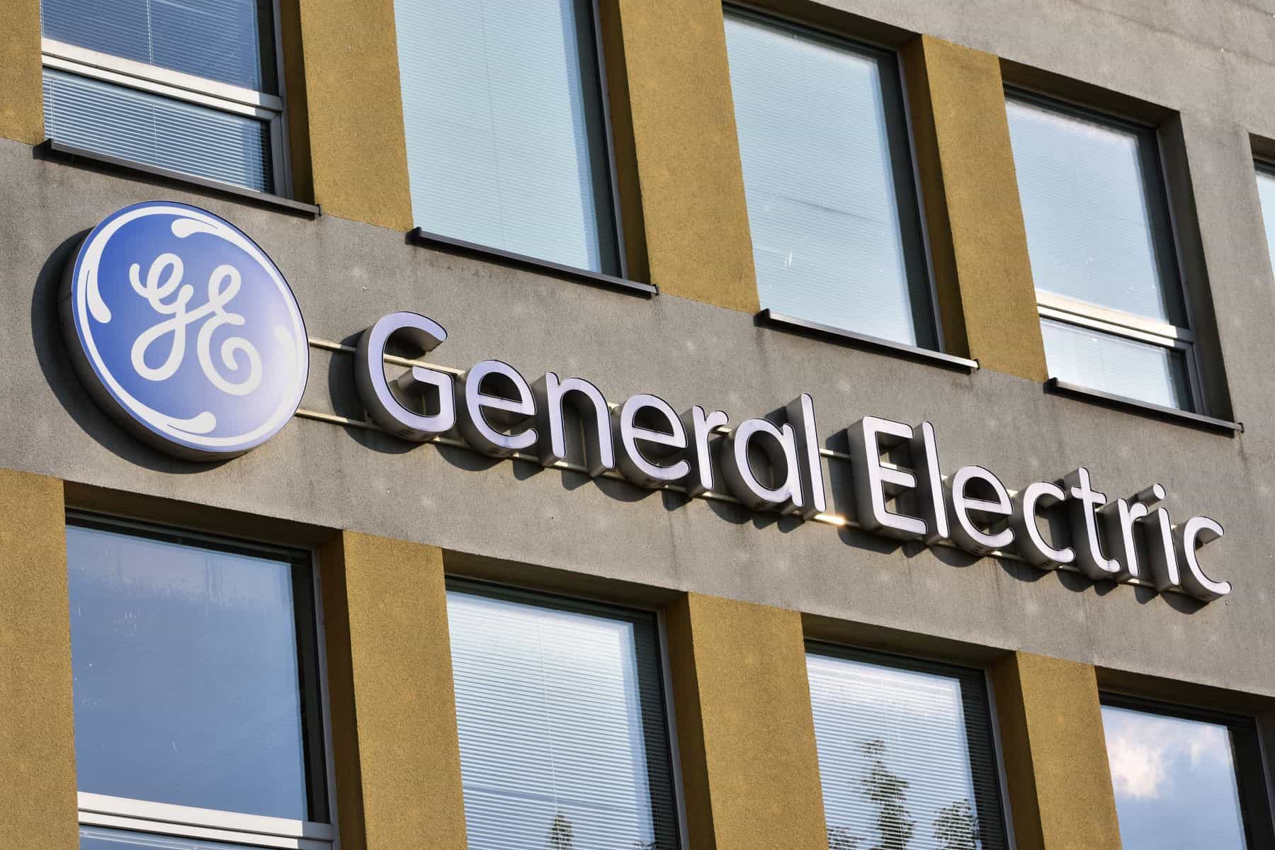 General Electric logo on building